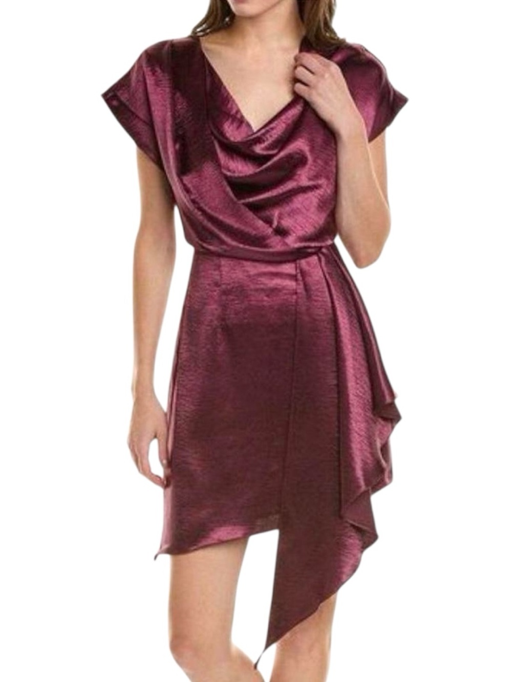Laundry by Shelli Segal Burgundy Plum
Satin Cowl Neck Dress NWT Sz 10